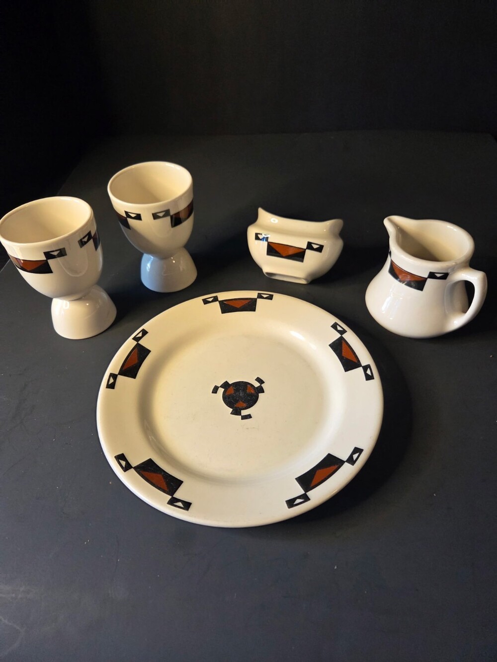 Vintage Ahwahnee Hotel Yosemite China 5pc Lot Sterling China Navajo Pattern